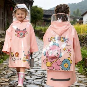 방수 여행용 어린이 야외 캠핑 재사용 가능 맞춤형 로고 도매 남아용 우비 - Product Image 2