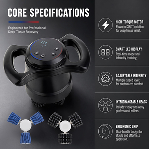Mini Masajeador Corporal Portátil con Rodillos, Magnético Bidireccional, Cambio Rápido, para Tejido Profundo, Celulitis, Reafirmante y Adelgazante - Product Image 2