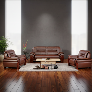 طقم أريكة حديثة مريحة من الجلد الأرجواني اللامع - Product Image 4