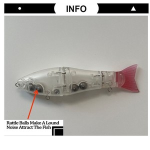 Nueva llegada 3 segmentos articulados Swimbait 16cm 59g Multi-Sección de cola suave en blanco señuelo de pesca cebo - Product Image 5