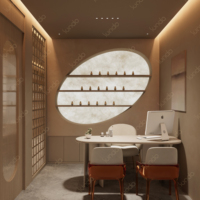 Table de bar en laque légère de luxe Sundo pour la réception d'hôtel, les salons de beauté, les magasins de vêtements, les boutiques de robes de mariée, les établissements de formation