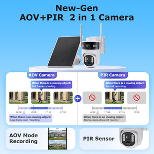 Cámara Solar AOV PIR 6MP HD de Doble Lente 4G Wifi, Bajo Consumo, Visión Nocturna a Color 24/7, IP65, PTZ, Detección de Movimiento, Cámara de Red - Product Image 3