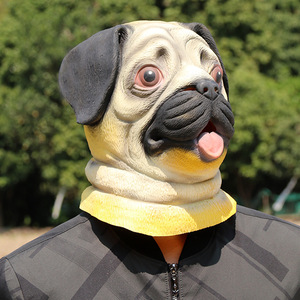 Masque de Pug Taille Unique pour Halloween, Accessoire de Fête, Coiffe de Cosplay - Product Image 2