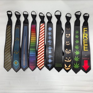 เนคไท LED ฮาโลวีนขายส่ง - เนคไทรูปลูกศรเรืองแสง EL แบบเปิดใช้งานด้วยเสียง สำหรับงานปาร์ตี้แต่งกายและการแสดงบนเวที - Product Image 1