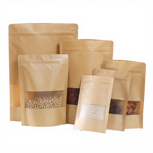 ถุงซิปล็อคสีน้ำตาลทำจากกระดาษคราฟท์ พิมพ์กราเวียร์ รีไซเคิลได้ ปิดผนึกได้ ใช้สำหรับบรรจุอาหาร แบบ Doypack - Product Image 3