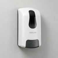 Distributeur de savon liquide mural commercial en plastique ABS durable, minimaliste, rechargeable, avec verrouillage