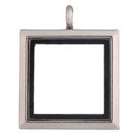 5 couleurs magnétique mémoire vivante verre flottant breloque médaillon pendentif pour femmes et enfants collier carré pendentifs