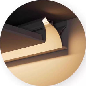 Nuovo Design Profilo in Lega di Alluminio <span class=keywords><strong>6063</strong></span> T5 con LED Integrato per Battiscopa, Colore Bianco, per Decorazioni Soggiorno, Tagliabile - Product Image 5
