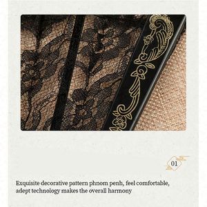 Éventail pliant en dentelle espagnole et soie, orné de fleurs, pour la danse, les fêtes, les bals de promo et les mariages - Product Image 3
