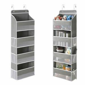 <b>Wall</b> <b>Mount</b> Living Room Door Closet Organizer 4 Large Pockets Clear Window Polyester Material Foldable <b>Storage</b> Bag - Product Image 4