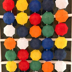 Parapluie droit coloré en polyester 190T, décoration suspendue, accessoire de fête abordable pour adultes, poignée en plastique, structure métallique - Product Image 2