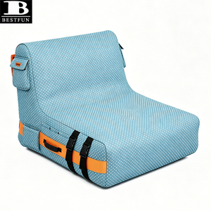 Fauteuil-lit gonflable de luxe à pois, ergonomique, flottant, pour extérieur, avec poche porte-boissons, pour jardin et cour. - Product Image 5