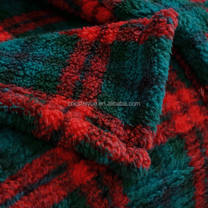 FY Scottish <strong>Tartan</strong> Sherpa Raschel Blanket Red Green Plaid Flannel Nap Polar Manta Luxury Scottish Style <strong>Throw</strong> - Product Image 2