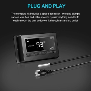 Yên Tĩnh 6 Inch Inline Duct <span class=keywords><strong>Fan</strong></span> Với Nhiệt Độ Độ Ẩm <span class=keywords><strong>Controller</strong></span>-Quạt Thông Gió Thông Gió Cho Phát Triển Lều Hydroponics - Product Image 6