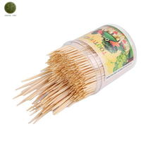 Cure-dents en bambou naturel 6,5 cm, jetables, avec emballage en sachet, boîte et bouteille, pour restaurant, hôtel et maison