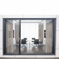 Système de mur-rideau en verre à cadre étroit en alliage d'aluminium, design moderne, insonorisé, pour bureau, hôtel, salon, cloison, garantie 5 ans