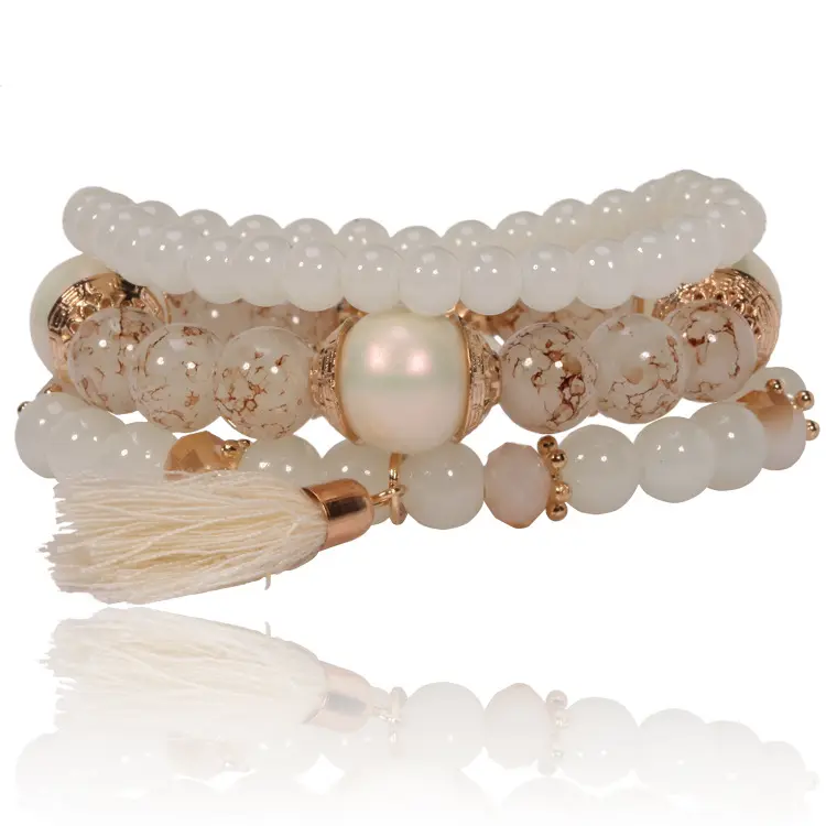 Fashion moonstone bead bracelet set for women wholesale N912044