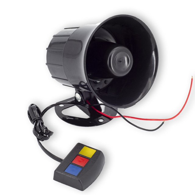 Car Motorcycle Siren Horn 110dB 12V 3 Tone Sound Loud Speaker Loud Car Horn Motorcycle Warning Alarm