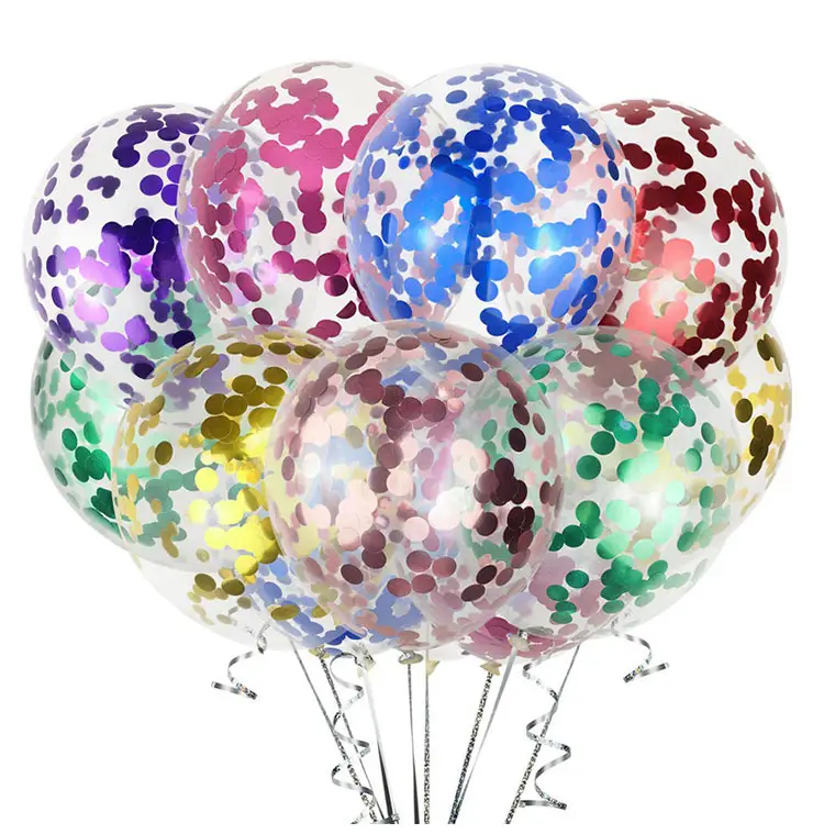 Balões de confete promocionais do chuveiro do bebê, balões de confete do dia dos namorados do casamento 2.8g 12 polegadas/balão/globo