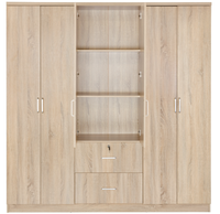 Armoire contemporaine PRIMA avec miroir et portes en verre pour la chambre à coucher, idéale pour le rangement des vêtements