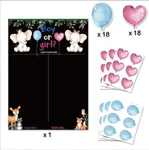 새로운 성별 공개 아기 공개 팀 게임 카드 베이비 샤워 생일 파티