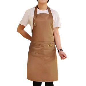 Wsy8574 Tablier de cuisine en polyester imperméable personnalisé avec logo pour chef, café et restaurant – Vente en gros - Product Image 1