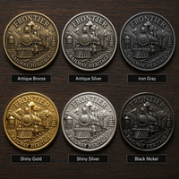 Pièce de monnaie commémorative personnalisée en relief, Locomotive à vapeur du patrimoine ferroviaire des frontières, Pièce de défi, Cadeau souvenir, Vente en gros directe usine