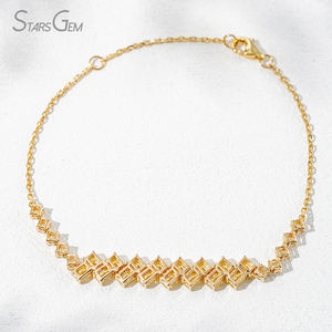 Starsgem 3.02ct Radiant Cut Brilliant DEF Yellow Lab Grown Diamond 18K Oro amarillo Unisex Trendy Diamond Bracelet IGI - Product Image 3