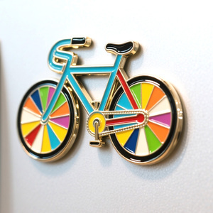 Customized Unique Magnet for Fridge Enamel Refrigerator Magnet Metal Bicycle Souvenir Fridge Magnet - Product Image 1