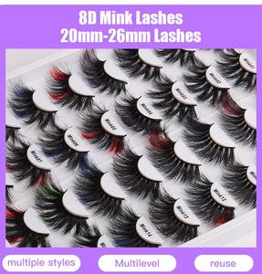 Mixed Procurement Low Price FENGFLY Wholesale <b>Eyelash</b> Natural Look Bulk Colored Mink Lashes <b>Full</b> <b>Strip</b> <b>Eyelashes</b> High False - Product Image 4