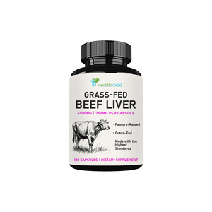 Premium Custom Halal Grass-Fed Beef Liver Capsules Immune Support Energy <b>Supplements</b> Promote Radiant Skin Capsules - Product Image 1