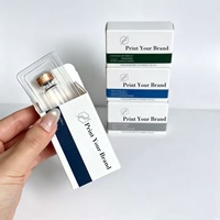Boîte à flacons de 1 ml, 2 ml, 3 ml, 5 ml, 10 ml avec plateau en PVC transparent, impression de logo personnalisée, dorure/argentage et revêtement UV localisé