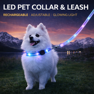 <span class=keywords><strong>Collar</strong></span> LED para Perro Recargable por USB Impermeable Luminoso Ajustable Correa para Mascota para Caminatas Nocturnas <span class=keywords><strong>Collar</strong></span> de Seguridad Reflectante - Product Image 1