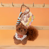 Porte-clés en peluche le plus vendu avec mousqueton multifonction et boucle élastique, palette chocolat, pour service ODM