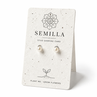 Carte de présentation de boucles d'oreilles personnalisée en papier grainé plantable avec graines, mini présentoir à bijoux, vente en gros en vrac