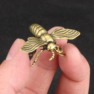 2022 Nieuwe Mini Bee Prullaria Messing Sculptuur Koperen Antieke Queen Bee Home Collectie Gift Vintage Craft - Product Image 6