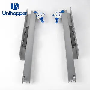 UNIHOPPER Synchronized Slding Concealed Drawer Slider Runners Cabinet Soft Close Push To Open Drawer Slides