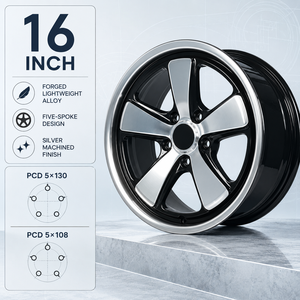 Jantes en alliage forgé légères 16-19 pouces 5x130 5x108 à cinq branches usinées pour Porsche 911 <span class=keywords><strong>Volvo</strong></span> S60 Sport Performance OEM - Product Image 5