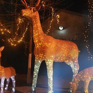 Décoration <span class=keywords><strong>de</strong></span> noël <span class=keywords><strong>de</strong></span> haute qualité, Sculpture <span class=keywords><strong>de</strong></span> cerf grandeur nature - Product Image 2