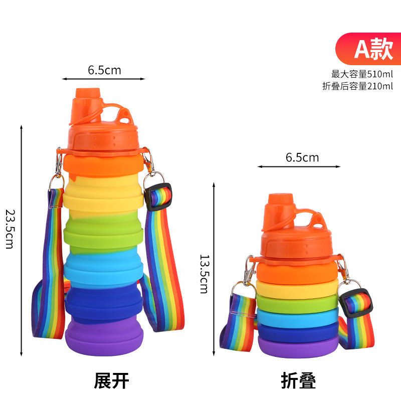 LJ1005S-A ถ้วยสายรุ้ง + เชือกสายรุ้งแบบดับเบิ้ลสแน็ป