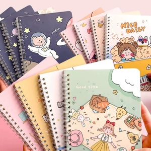 A3 Cute Girl Design Soft Cover Espiral Bound Diary 60 hojas Regalo económico Universidad y útiles escolares para estudiantes - Product Image 2