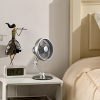 Design de luxe avancé esthétique métal silencieux moteur à courant continu trois vitesses 360 réglable Aviation alliage protection Silicone ventilateur de bureau