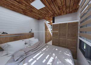 Maison mobile de <span class=keywords><strong>luxe</strong></span> pour roulottes, <span class=keywords><strong>voyage</strong></span> en plein air portable, camping, petite maison avec terrasse, maisons préfabriquées entièrement meublées, maisons de villégiature - Product Image 5