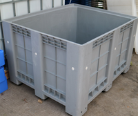 Vente directe d'usine Logistique de grandes caisses à palettes avec couvercles et grandes caisses de manutention Caisse à palettes en plastique