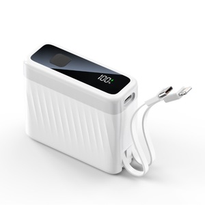Mini batería externa con cable de 10000 mAh, carga rápida, cargador portátil para teléfono móvil, para uso promocional - Product Image 3