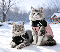 Vêtements pour animaux de compagnie, design moderne, doux, rembourrés en polaire, imperméables, coupe-vent, chauds pour l'hiver, pour chat
