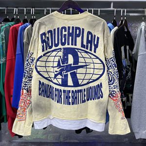 Men's Clothing <b>Top</b> Quality Heavyweight 100% Cotton Street <b>Long</b> <b>Sleeved</b> High Street Rough Sweatshirt Playing Hoodies for Men - Product Image 2