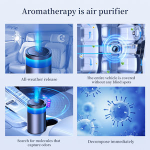 Regalos para Automóviles de Tendencia 2026, Difusor de Fragancia de <span class=keywords><strong>360</strong></span> Grados con Doble Salida, Ambientador Personalizable con Sistema de Iluminación Ambiental de 7 Colores - Product Image 5