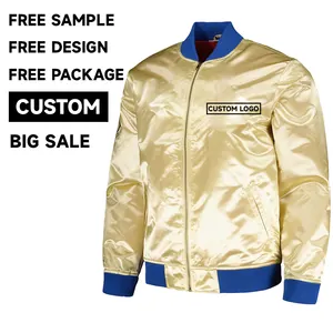 OEM cappotti giacca da corsa personalizzata Bomber ricamato in raso giacca a vento giacca da uomo