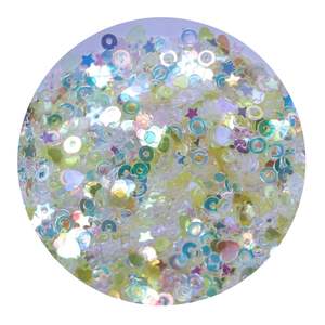 Trasparente rosa Mix Heart Star Dot Hexagon Flower Nail Paillettes Paillettes Wedding Craft, Slime Making Wedding Decoration Confet - Product Image 2